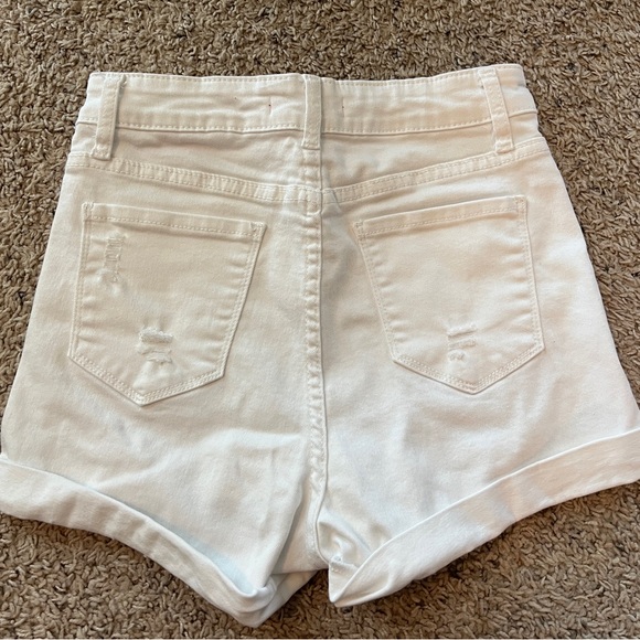 White moderately distressed high-rise “HH Jean Los Angeles” brand shorts - Picture 9 of 10